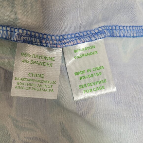 Lilly Pulitzer Laurana Off Shoulder Dress XS Bennet Blue Celestial Seas NWT - Picture 9 of 10